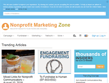 Tablet Screenshot of nonprofitmarketingzone.com